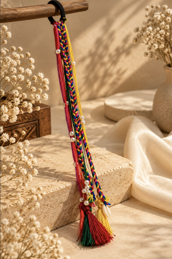 [AVEEN-HB-002] Rangrez Pearl Tassel Hair Band